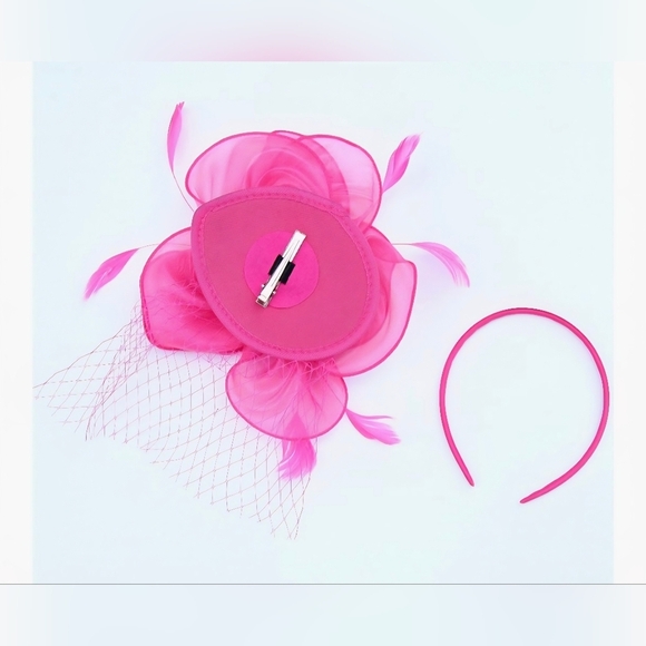 SOLD SAFERIN Women's Fascinators Feathers Tea Party Hat #843 - Picture 4 of 11